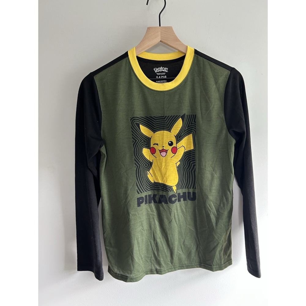 Pokemon Pikachu T-Shirt Youth Medium Long Sleeve Cartoon 14/16 Y